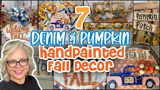 🌿🍂 FALL Denim and Pumpkin Hand Painted Decor & Crafts || How-To Tutorials || Country Crafts