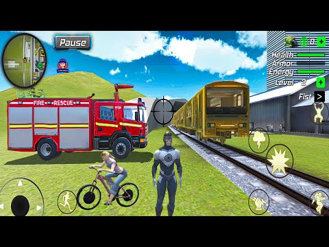 Hurricane Tornado Superhero Vegas Crime Simulator Driving Fire Rescue Truck #5 - Android Gameplay