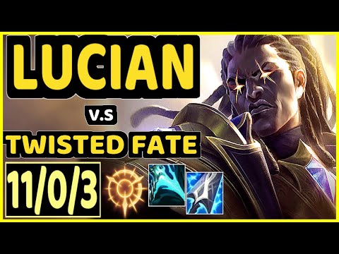 LUCIAN vs TWISTED FATE - 11/0/3 KDA MID GAMEPLAY - EUW Ranked MASTER