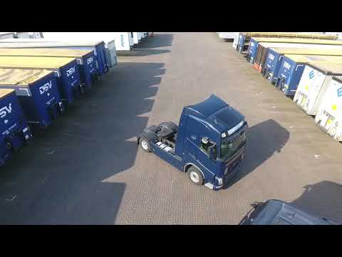 Drone view Mercedes vs Volvo at Kleyn Trucks