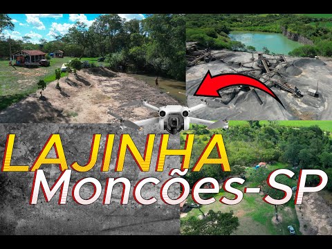 Lajinha ponto turistico de Monções-SP,  ao lado da mineradora - ponto turístico -visto de drone