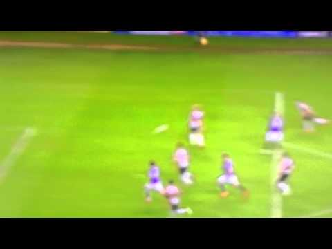 Swindon Town's Nathan Byrne scores a late winner in their game against Sheffield United