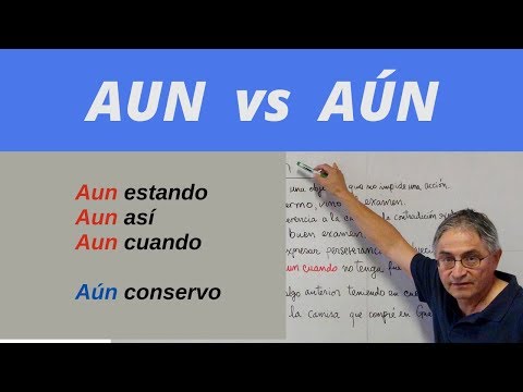 Aun -  Aún / Todavía