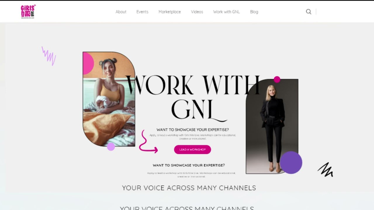 Girls Nite Live (GNL) A project on Next.js