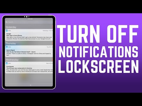 iPad Turn Off Notifications on Lock Screen