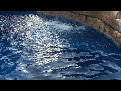 Leisure Pools Eclipse 35 in Sapphire Blue with waterfall
