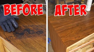 Removing Black Stains In a Vintage Dresser | Furniture Repair & Restoration