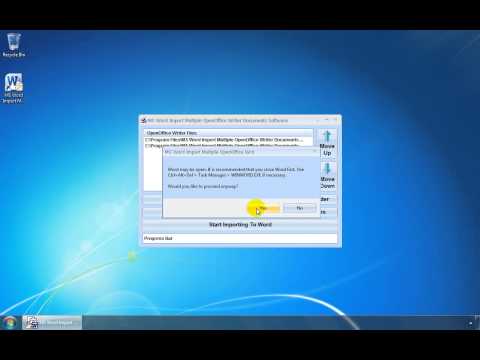 MS Word Import Multiple OpenOffice Writer Documents Software