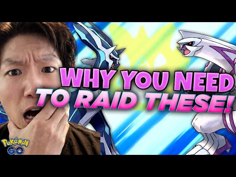 YOU NEED TO RAID THESE NOW!!  Pokémon GO Dialga and Palkia Raid Guide!