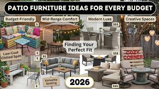 Amazing! 🌞 Patio Furniture Ideas 2026 — Sets, Chairs & Layou