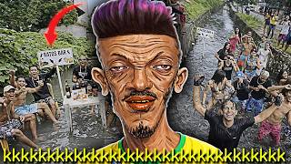 Agora a moda é tomar BANHO no ESGOTO 💀 (ratos bar)