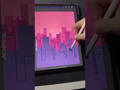 Easy way to draw a Cityscape on iPad - Digital Art