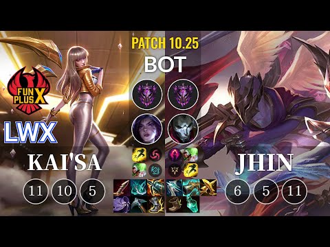 FPX Lwx Kai'Sa vs Jhin Bot - KR Patch 10.25