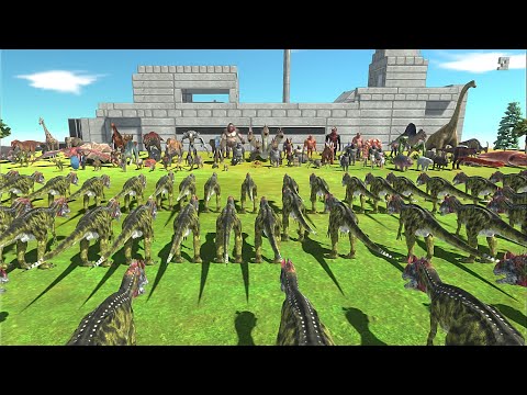 CRYOLOPHOSAURUS ARMY VS FACTION at almost same price - Animal Revolt Battle Simulator
