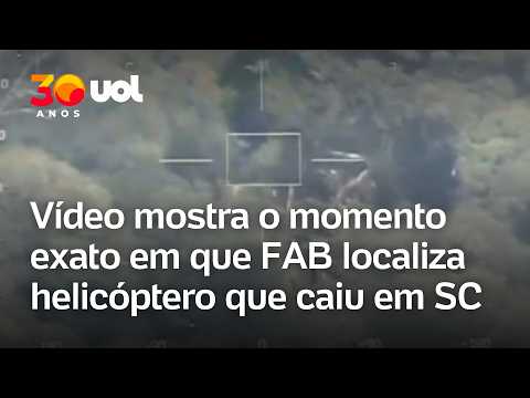 Vídeo mostra o momento exato em que FAB localiza helicóptero que caiu com Rick e mais quatro em SC