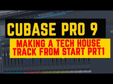 Producing a tech house track from  start Prt1. Cubase Pro 9