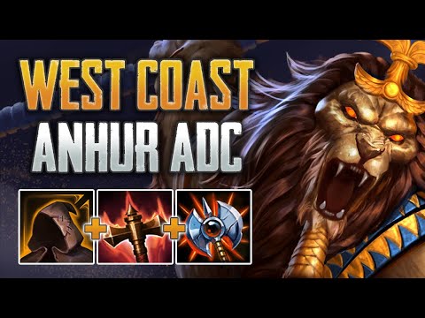 WEST COAST IS HERE! Anhur ADC Gameplay (SMITE Conquest)