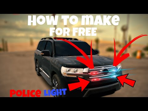 How to make police lights in car parking multiplayer | RAHEEM | car parking multiplayer |