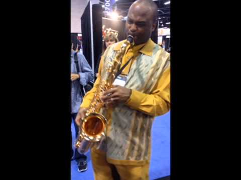 CE Winds The Sig mouthpiece on P Mauriat James Carter tenor saxophone 24kt gold plated silver alloy