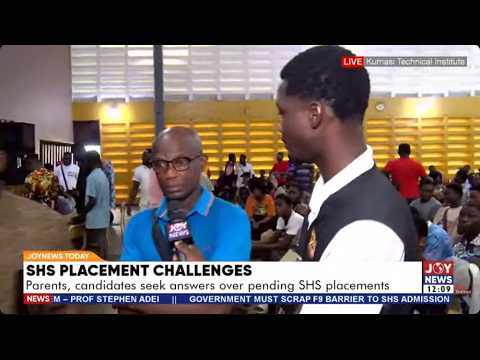 Parents and candidates throng GNAT Hall in Accra for Senior High School placement | JoyNews Desk