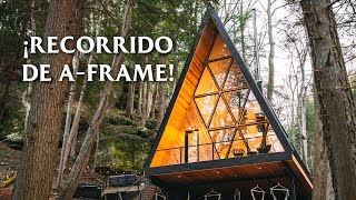 ¡Casa con estructura en A de tres pisos con Cascada! | ¡Recorrido por Dunlap Hallow, A-Frame