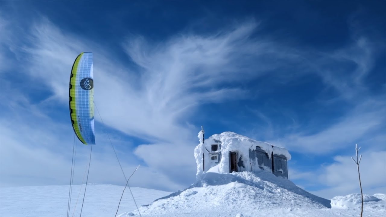 Hardangervidda snowkite video preview