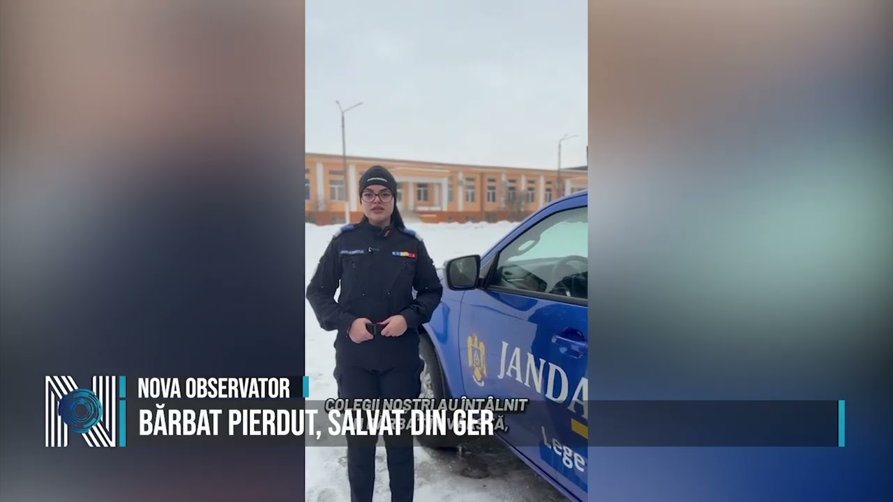 Bărbat pierdut, salvat din ger