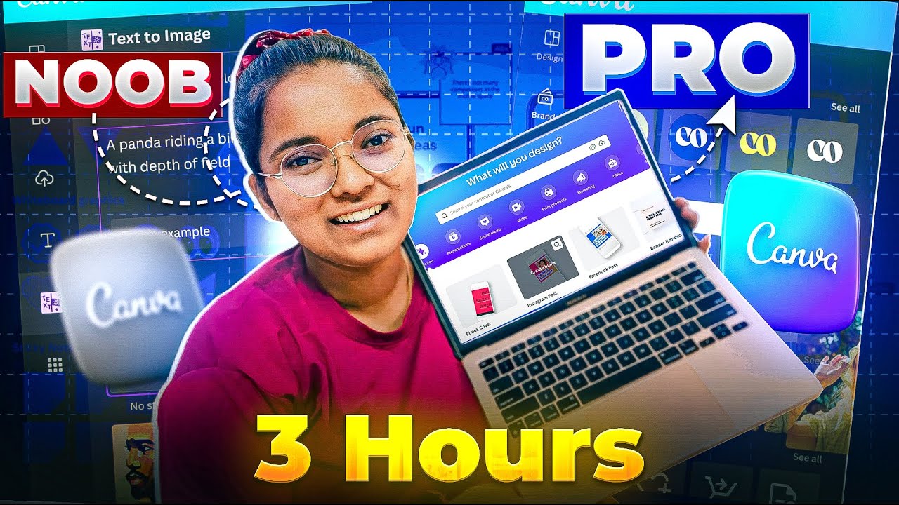 Canva FULL COURSE For Beginners 2025 | How to Use Canva Like PRO [3 Hours FREE] 🚀