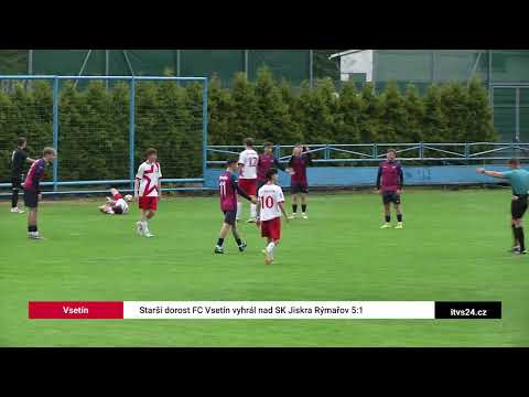Vsetín: Starší dorost FC Vsetín vyhrál nad SK Jiskra Rýmařov 5:1