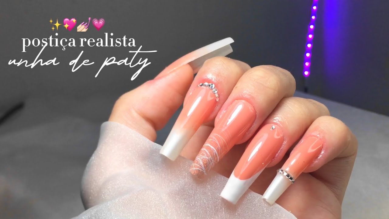 ✨passo a passo completo: postiça realista + tutorial francesa reversa 💖💅🏻