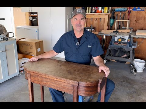 Antique Table Restoration - 1920's Mahogany, Federal Style, Fold-Top Console or Card Table