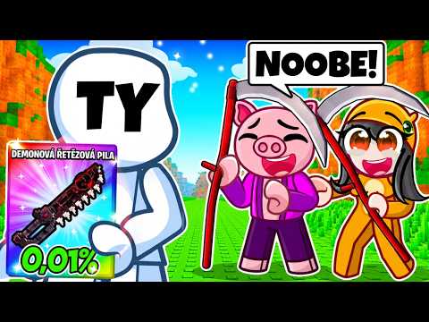 TY děláš NOOBA, ale potom POUŽIJEŠ 0.1_ MOTOROVKU +1 ZASTŘIHOVÁNÍ v Grass Adventure v Robloxu!