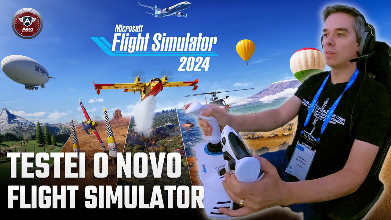 EXCLUSIVO: TESTEI o NOVO FLIGHT SIMULATOR 2024 nos Estados Unidos