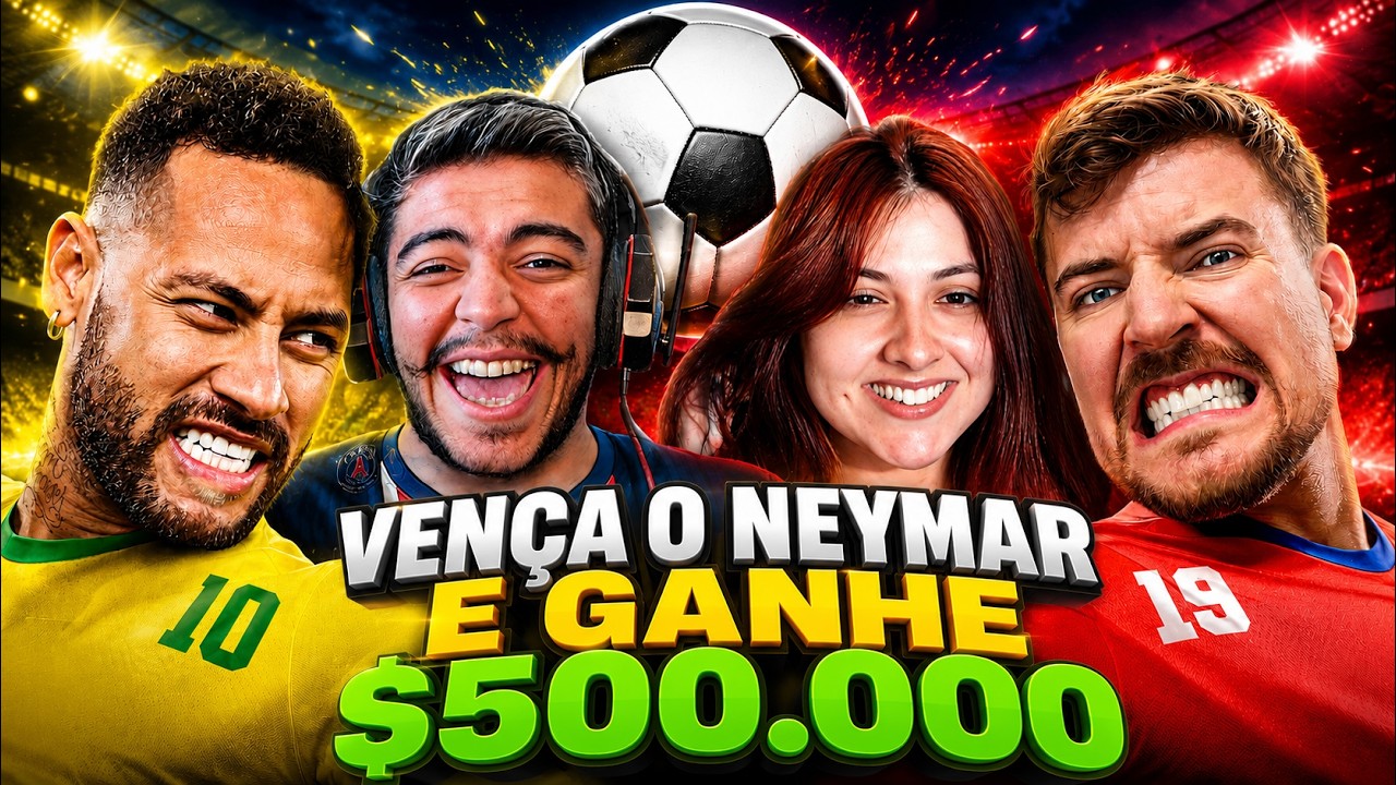 Vença o Neymar, Ganhe $500.000 Mr. Beast | REACT