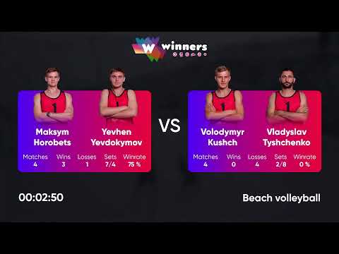 13:25 M. Horobets / Y. Yevdokymov - V. Kushch / V. Tyshchenko 23.10.2022 | Winners Beach Volleyball
