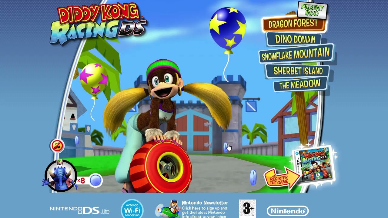 Diddy Kong Racing DS Flash website in 2007