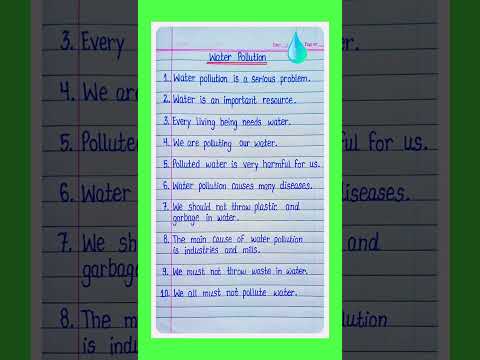 10 Lines On Wayer Pollution/water pollution essay in English/water pollution/essay  water pollution