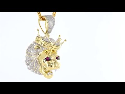 Mr Chris Da Jeweler Custom 3D Lion Head 10K Gold 3.5 CT Diamond Item No :3295