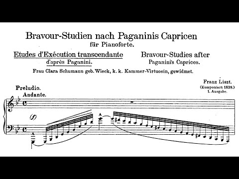 Franz Liszt - S.140 No.1, Étude d'exécution transcendante d'après Paganini (Filipec)