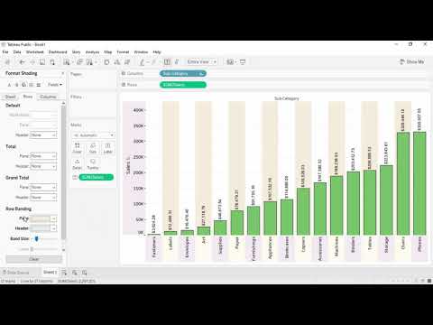 Learn Tableau Tutorial for Beginners 10 Format at the Worksheet Level ...