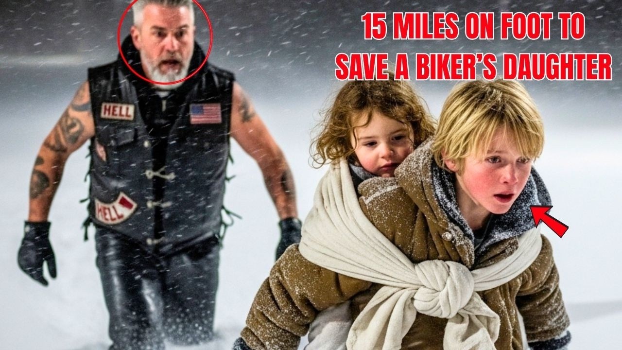 Poor Boy Walked 15 Miles in a Brutal Blizzard to Save Biker’s Daughter — 1000 Bikers Were Stunned