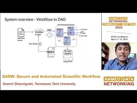 SASW: Secure and Automated Scientific Workflow @ NDN Community Meeting 2025