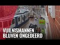Tram knalt tegen vuilniswagen in centrum