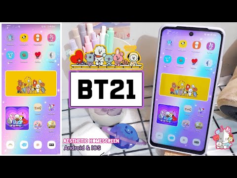 Aesthetic Phone 🐨🌿 BT21 Theme 🌈💜 (Huawei Y7a)