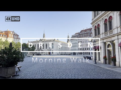 Dresden, Germany | Walking Tour | 4K Virtual Walk on Early Morning