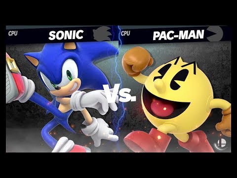 Sonic Vs Pac-Man: Super Smash Bros. Ultimate Smash Mode Gameplay