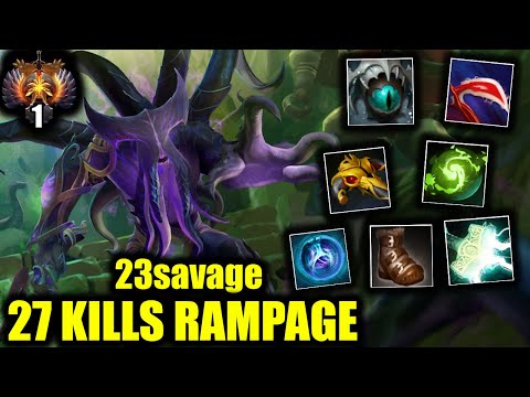 🔥 RANK TOP 1 SEA - 27 KILLS RAMPAGE - 23savage - Faceless Void - Dota 2 Pro Game Highlights