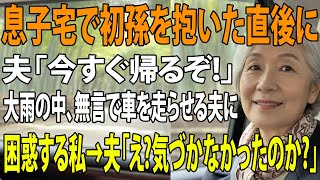 息子夫婦宅で初孫を抱いた瞬間「今すぐ帰るぞ！」と激昂した夫…土砂降りの雨の中、無言で走る車中私の顔が凍りついた理由とは。【シニアライフ】【60代以上の方へ】