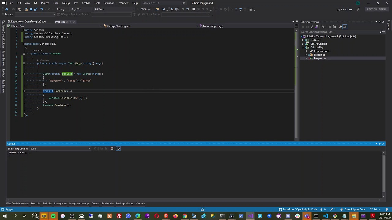 C# IEnumerable  'Value cannot be null. (Parameter 'source')'  #dtonet