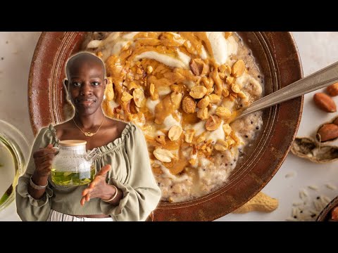 'Chura Gherte' with Quinoa, Groundnut and Rice Porridge, high protein Gambian breakfast meal 🇬🇲